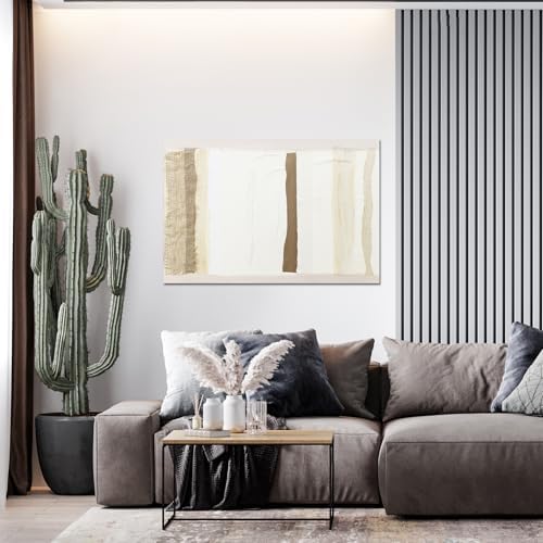 Canvas Wall Art Decor Large Wall Art for Living Room Brown And White Wall Art Decor Artwork for Walls Oversized Abstract Wall Art Prints Canvas Art Wall Decor 32"X48" Bedroom Office Wall Decor - Image 3