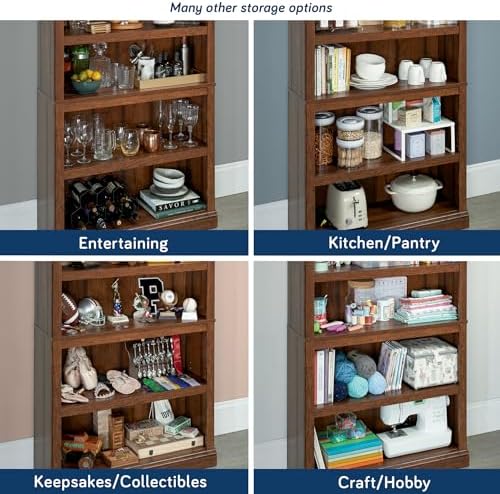 Sauder Miscellaneous Storage 5-Shelf Bookcase/ Book shelf, Washington Cherry finish - Image 6