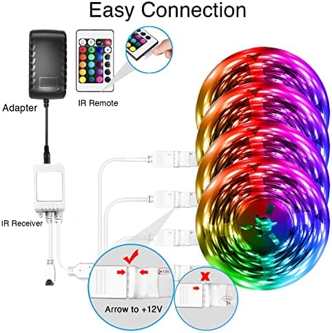 DAYBETTER Led Strip Lights Smart with App Control Remote, 2835 RGB for Bedroom, Music Sync Color Changing for Room Party 200 ft (2 Rolls of 100 ft) - Image 3