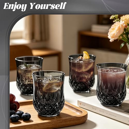 12 Pack Plastic Stemless Wine Glasses, 12oz Unbreakable Wine Cups - Image 4