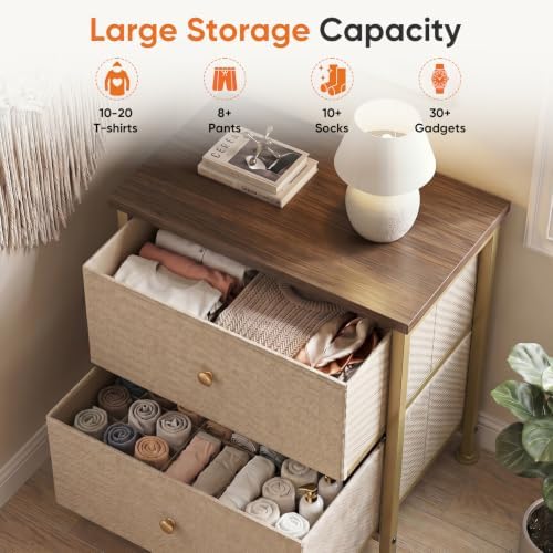Sweetcrispy Small Nightstand with Storage Drawer for Bedroom, Mini Dresser - Image 6