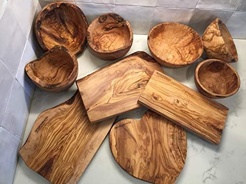 7" Artisan Olive Wood Serving Bowl/Mini Bowl Farmhouse Décor Serveware for Fruit, Snacks, Salad, Dips, Keys, Potpourri. In Sm 6", Med 7", Lg 8", XL 11", XXL 12". (Medium 7 inch) - Image 5