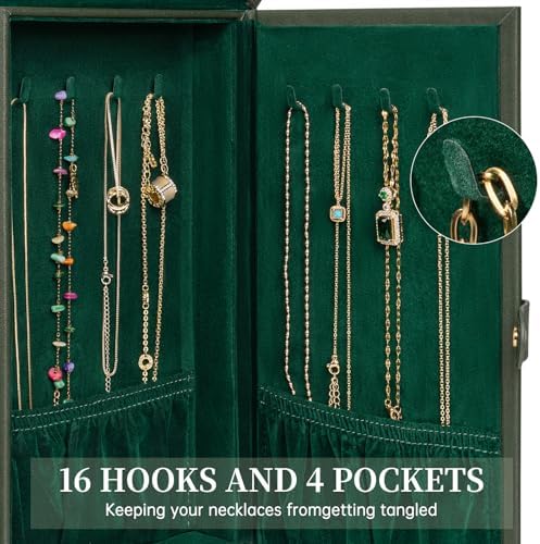 AKOZLIN 6-Tier Jewelry Box Organizer 5 Drawers Storage XLarge Darkgreen - Image 6