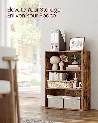 VASAGLE 3-Tier Bookshelf, Storage Organizer, 23.6 x 9.4 x 32 Inches - Image 4