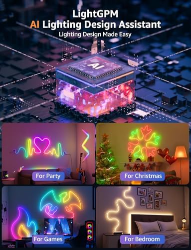 Lepro N1 AI Smart RGB Rope Light with IC, 9.84ft 2.4G Wi-Fi & Bluetooth - Image 5