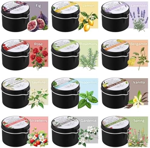 12-Pack Massage Candle Set - Low Temperature Soy Wax Melts into Silky Smooth Massage Oil, 1oz Aromatherapy Candles for Couples, Home Spa, Relaxation & Romantic Gifts (12 Scents) - Image 5