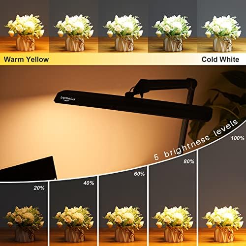 LED Architect Desk Lamp with Clamp, 30W 2500LM, Black 30CCT - Image 2