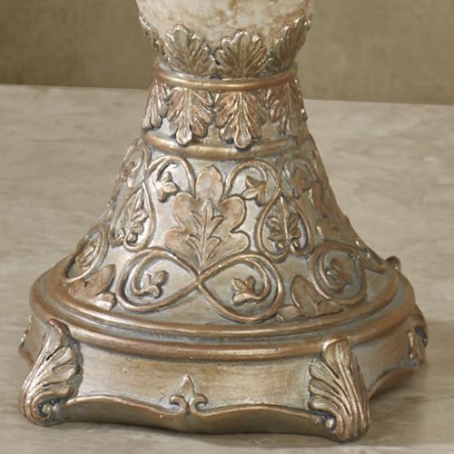 Cambria Faux Marble Candleholders, Ivory/Beige, Set of 2 - Image 5