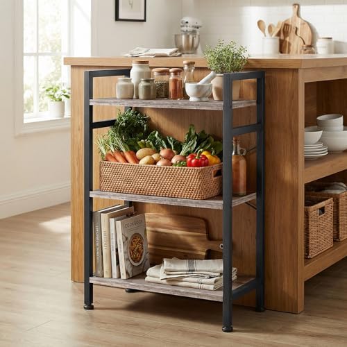 3 Tier Bookshelf, Free Standing Bookcase with Open Storage Shelves - Image 6
