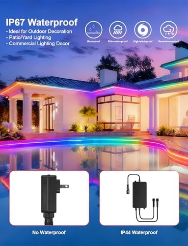 20ft COB LED Strip Lights RGB Smart IC,IP67 Waterproof Outdoor,Dimmable - Image 2