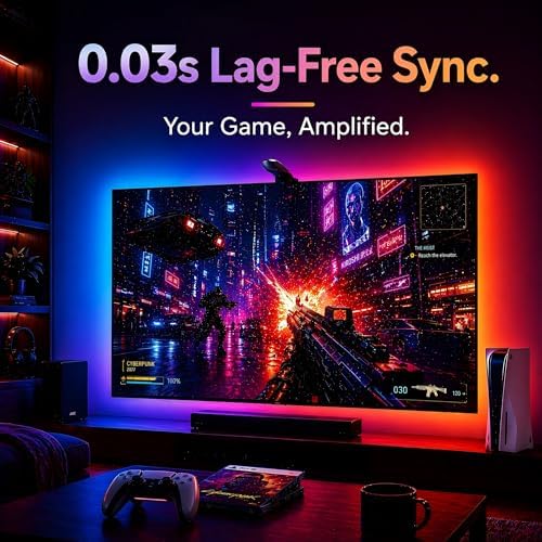 AOC TV LED Backlight, TV-Sync Lights for 75-85 Inch TVs, 18 ft - Image 2