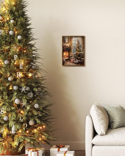 InSimSea Framed Wall Art, Vintage Christmas Tree Xmas Holiday Decor,12x16In - Image 3