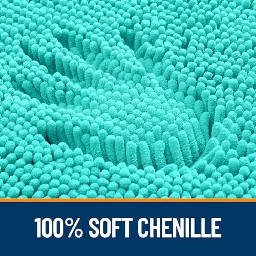 OLANLY Bathroom Runner Rugs 59x20, Extra Soft Absorbent Chenille Bath Rugs - Image 3