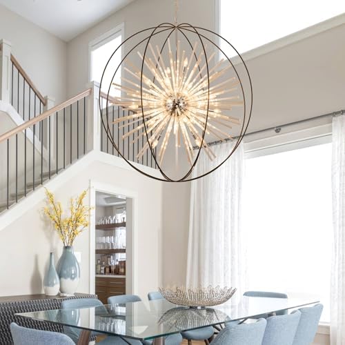 Vezzio Extra Large Modern Black Crystal Chandelier for High Ceiling Foyer - Image 5
