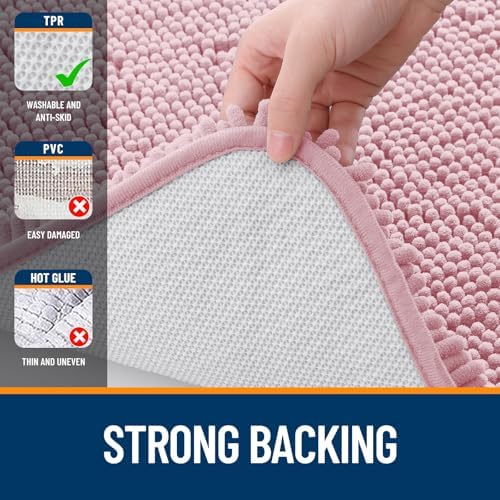 OLANLY Large Bathroom Rugs 47x32, Extra Soft Absorbent Chenille Bath Rugs - Image 6