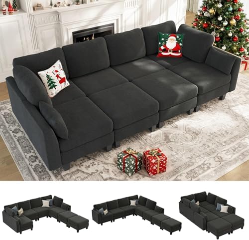 Sectional Sleeper Sofa 8 Seaters Modular Sleeper Sofa Couch by Unknown