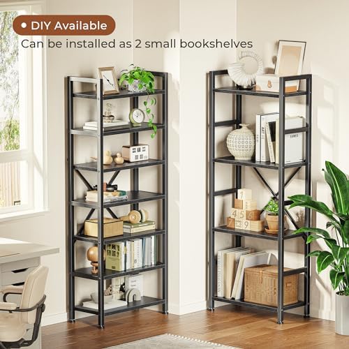 SUPERJARE Triple Bookshelf, Bookcase with 11 Open Display Shelves, Wide Book Shelf Book Case for Home & Office, 4 Tier, Black - Image 5