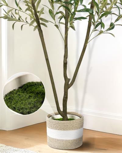 Artificial Olive Tree 5FT with Planter&Cotton Basket - Image 4