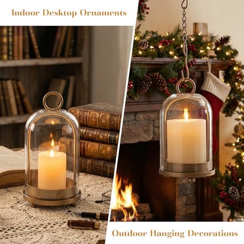 15"&9"&7" Hurricane Glass Candle Holders Set of 3 - Image 4