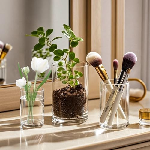 36pcs Glass Vase Cylinder for Centerpieces 4,4.7,6Inch Tall Small Flower Glass Clear Home Decor Centerpiece Table Flower Vase Decorations for Wedding＆Holiday - Image 3