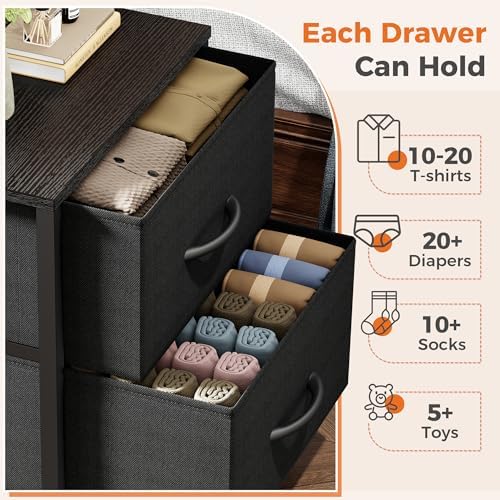 Sweetcrispy Nightstands Set of 2 with 2 Storage Drawer, Small Bedside Table - Image 5