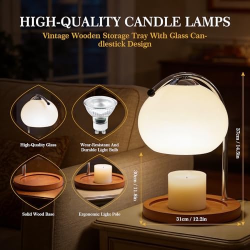 Topyond Candle Warmer Melting Lamp, Wax Melting Table Lamp，Beige - Image 3