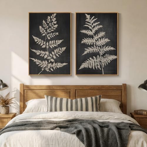 Large Framed Rustic Vintage Botanical Wall Art for Living Room, 24x36 Inch - Image 4