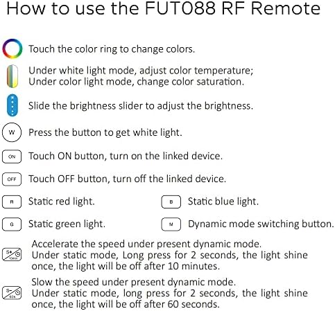 MiBoxer FUT043A+ 3-in-1 RGB & RGBW & RGB+CCT LED Controller Kit with 2.4GHz Wireless Remote Control, DC 12-24V, 16 Million Colors, Dimmable, Easy Mode Switching - Image 3