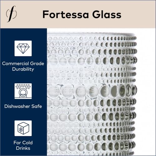 FORTESSA Jupiter Beaded Hobnail Glass Vintage Themed Drinkware Set, 13 Ounce Iced Beverage Glasses (Set of 6), Dishwasher-Safe, Smoke Gray - Image 3