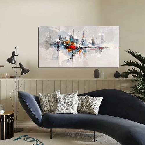 Abstract Wall Art Decor Wall Art Pictures for Living Room Abstract Canvas Art Wall Decor Modern Colorful Wall Art Prints Contemporary City Wall Art Decorations Bedroom Office Home Decor Aesthetic 20" X 40" - Image 3