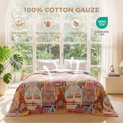 LUTBM Boho Throw Blanket for Couch 50"x60", Cotton Decorative Bed Throws - Image 2
