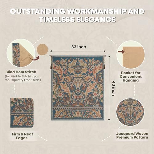 William Morris Acanthus III Tapestry Wall Hanging 40 x 33 in - Image 2