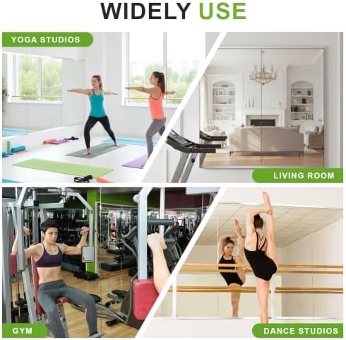 FICTOR Home Gym Mirror for Wall, 50"x25"x2 PCS Workout Mirrors for Home Gym - Image 6