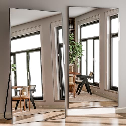 GLSLAND 71"x31" Full Length Mirror Large Floor Mirror with Stand, Black - Image 5