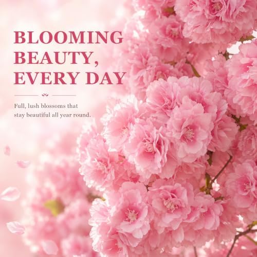 Artificial Cherry Blossom Tree 5FT, Fake Flowers Blooming Tree - Image 4