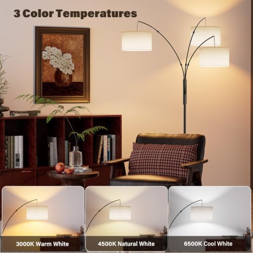 SIBRILLE Upgraded 36W Floor Lamps for Living Room - Super Bright Dimmable Tree Floor Lamp with Remote & Touch Control, Tall Lamp for Living Room Corner, Bedroom, Office - Image 4