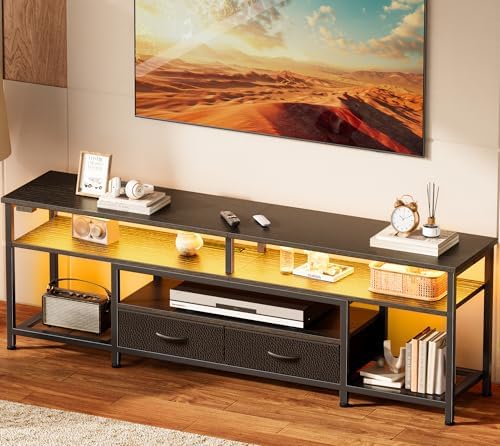 Huuger 63 Inch LED TV Stand with Power Outlets for 65 70 Inch TV by Huuger