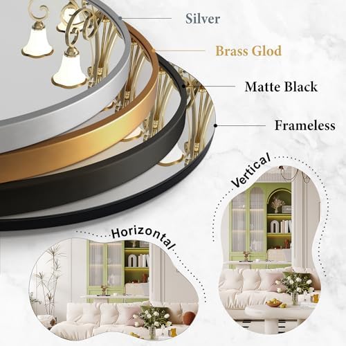 Bathroom Mirror for Over Sink-Frameless Home Decor Wall 20"x 36" Single - Image 5