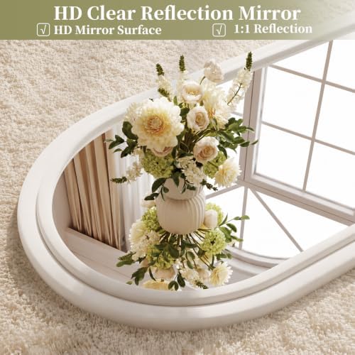 Koonmi 63"x24" Arched Full Length Mirror, Floor Mirror with Stand - Image 2