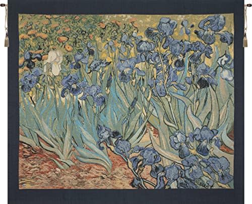 Vincent Van Gogh Iris Vintage Tapestry Wall Hanging 48 x 63 in by CCharlotteHomeFurnishings