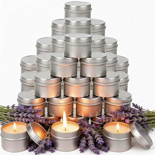 50 Pcs 2 Oz Mini Lavender Scented Soy Candle Set,Wedding Favors for Guests Bulk 50,The Quantity of Multiple Sets Meets Your Needs for Wedding and Party Gifts and Party Favors. by Veiuwa