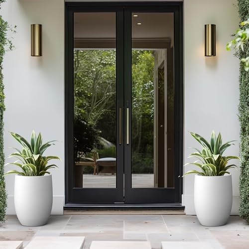 Kante Accent Round Curved White Concrete Planter 12.6" Dia, Outdoor - Image 5
