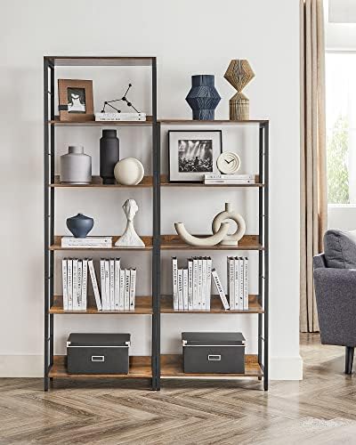 VASAGLE 6-Tier Bookshelf, Bookcase with Shelves, Storage Shelf, Living Room - Image 2