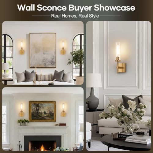 Wireless Wall Sconces with Remote Control, 10000mAh Battery Operated Wall Sconce Set of 2, Brush Gold Rechargeable Dimmable Wall Lights for Bedroom Living Room Bathroom Hallway Entryway, 3000K - Image 4