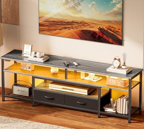 Huuger 63 Inch LED TV Stand with Power Outlets for 65 70 Inch TV by Huuger