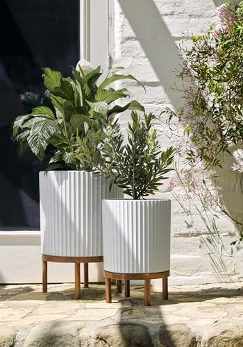 Veradek Demi Series Raised Duo Planters - Set of 2 Planters with Stands - Image 5