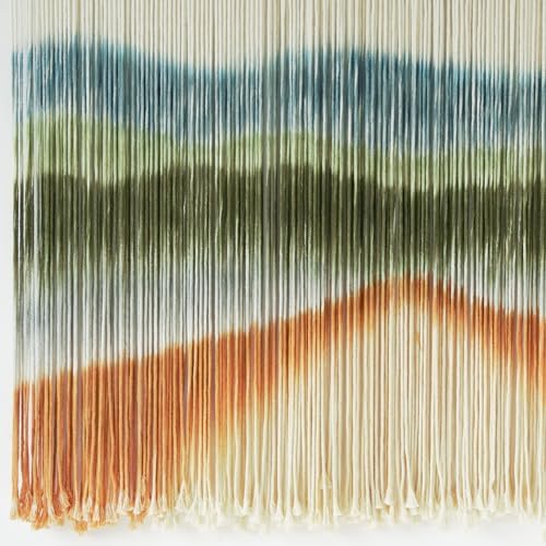 IOWER Macrame Wall Hanging Dip Dyed Mountain Wall Art Fiber 57" W*35" L - Image 7