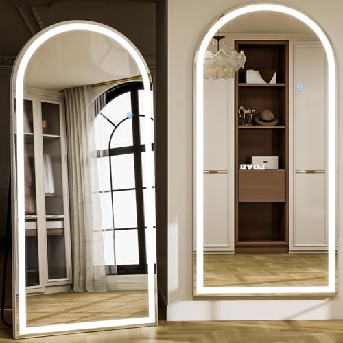 GLSLAND LED Arched Full Length Mirror, 76"x34" Lighted Full Body Mirror - Image 6