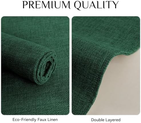 Softalker Christmas Cloth Placemats Set of 6-12 x 18 Inch, Dark Green - Image 5