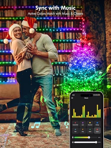 BrizLabs Smart Fairy Lights Color Changing, 98 ft 300 LED APP/Voice Control - Image 6
